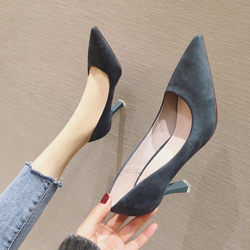 Giày cao gót mũi nhọn size lớn 33-43 nhiều màu sắc tùy chọn thời trang dành cho nữ