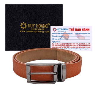 Thắt lưng nam da bò lót nhung màu da HF4119
