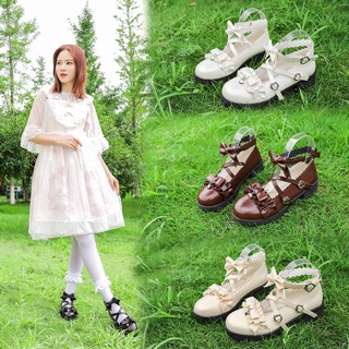 Giày Lolita Cài Tim Ulzzang - Kèm ảnh thật ✨