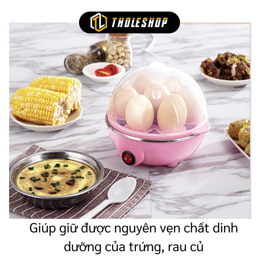Nồi Hấp Mini - Nồi Hấp Trứng, Bánh Bao 2 Tầng Đa Năng, Tự Động Ngắt Điện 6034