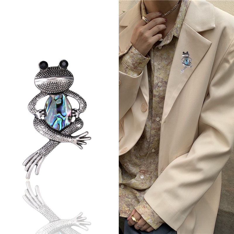 Trâm Cài Áo Hình Chú Ếch Phong Cách retro Thời Trang Cao Cấp Dành Cho Nam Nữ
