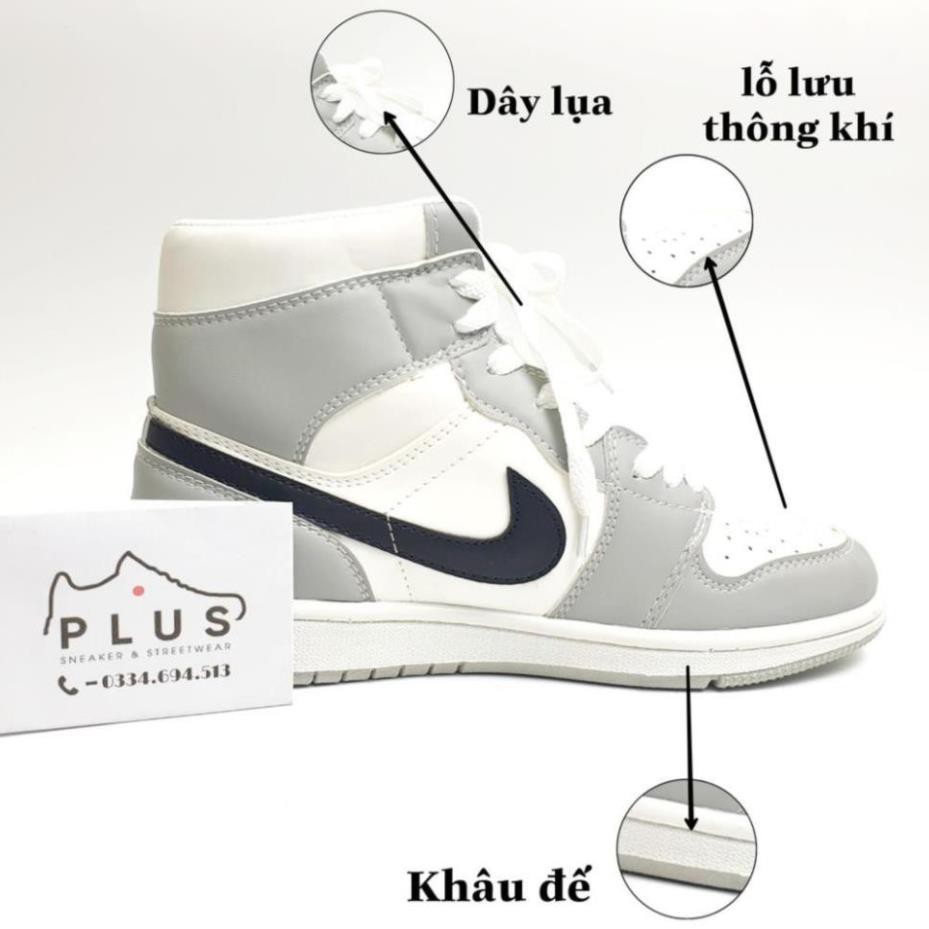 Giày thể thao sneaker 𝐍𝐈𝐊𝐄 bóng rổ - thân giày da đế cao su đúc - cổ cao đế cao 4cm - giay thể thao plus - Sale 1