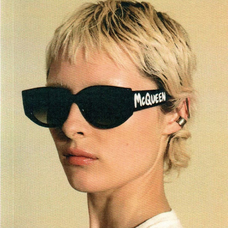 Kính Mát Gọng Nhỏ In Chữ Phong Cách Retro Thời Trang Unisex
