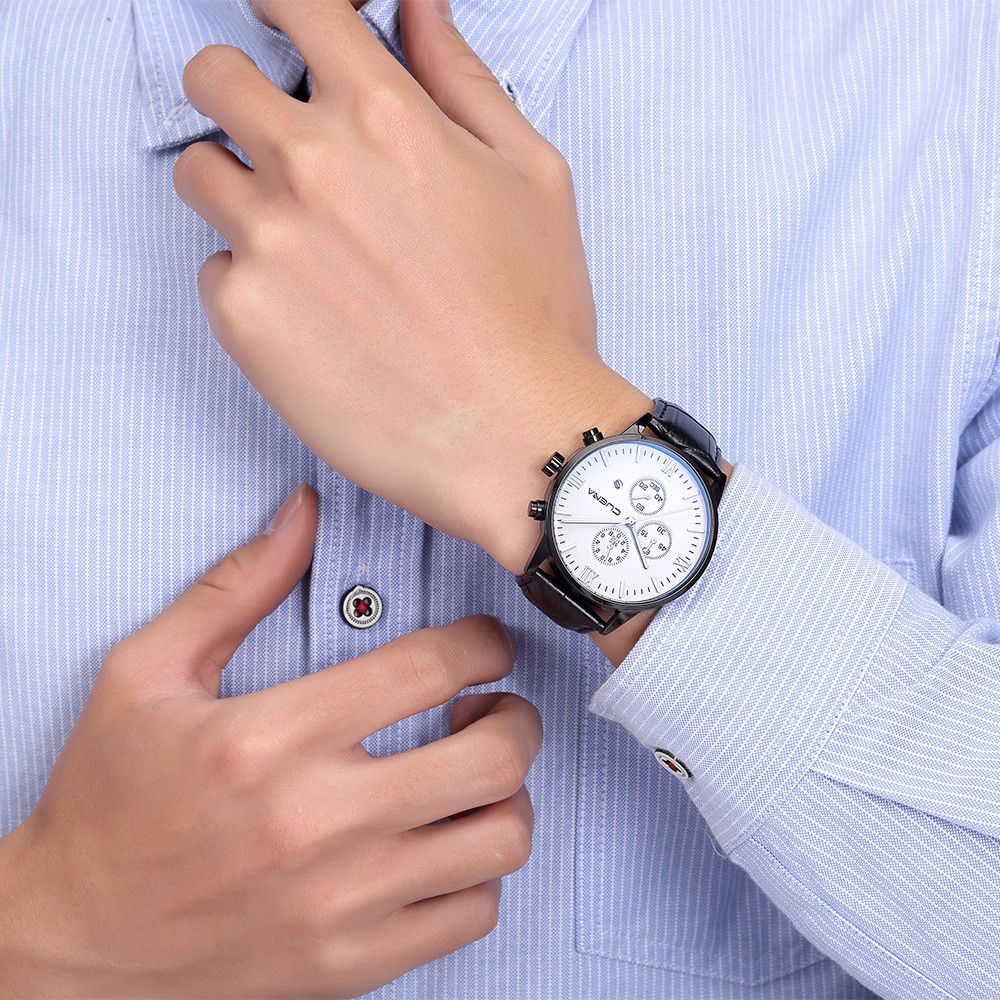 ĐỒNG HỒ NAM CUENA 6612 DÂY DA CAO CẤP, KIỂU DÁNG SANG TRỌNG, LỊCH LÃM Bán lẻ giá sỉ