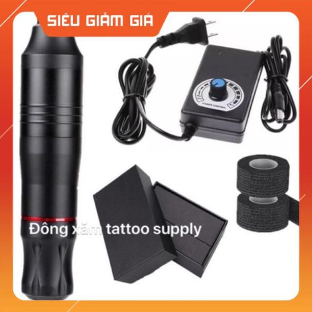 Bộ máy pen phun xăm và xăm hình kèm nguồn hàng có sẵn