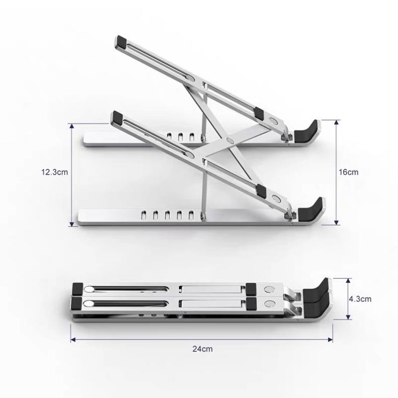 Giá đỡ laptop nhôm hãng WIWU có thể gấp gọn chỉnh độ cao và tản nhiệt S400