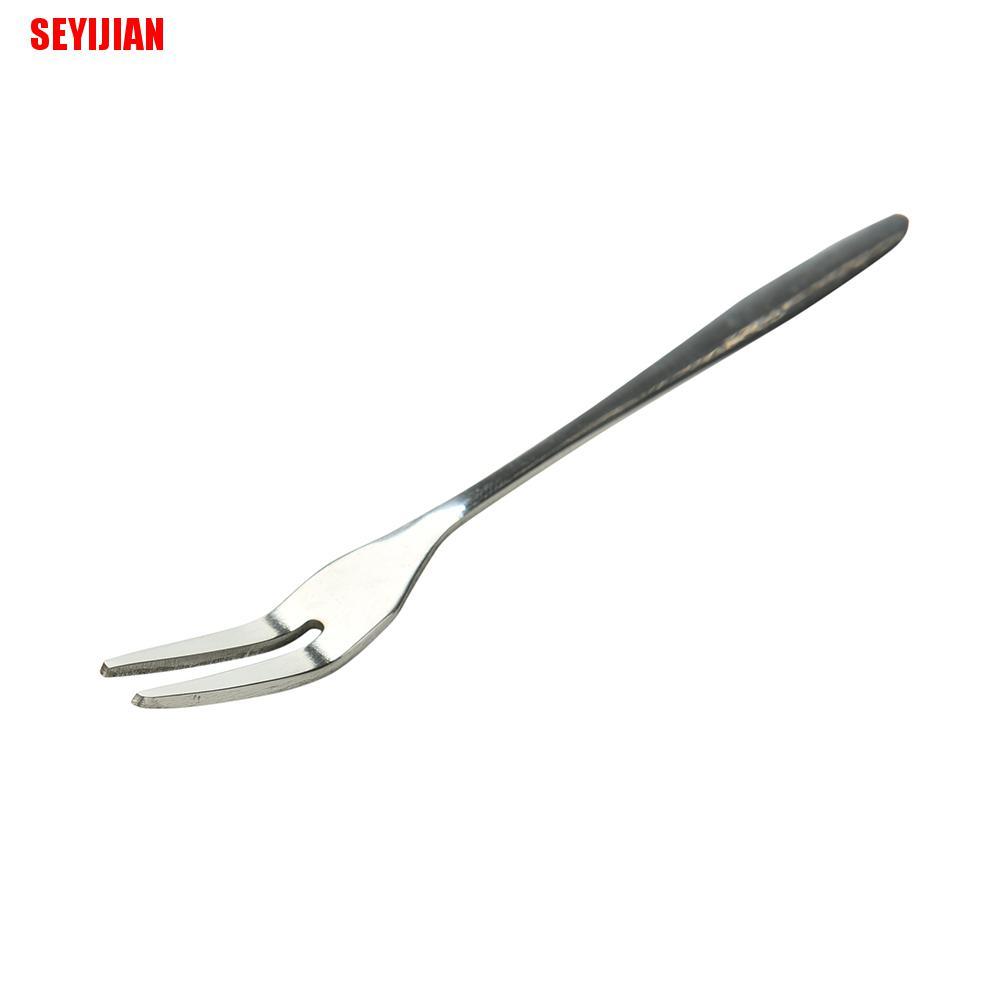 Set 5 / 10 Nĩa Ăn Trái Cây Hai Răng Bằng Thép Không Gỉ Cao Cấp