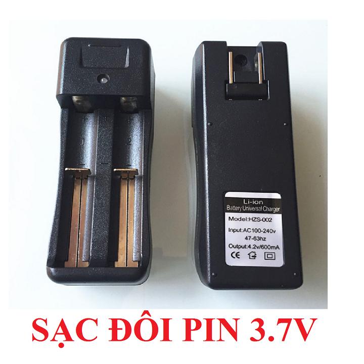 (Mới) Bộ Sạc Pin Đa Năng Sạc Được Bộ Sạc Pin Đôi Li-On 18650 - Nguồn 220v ( Có Lò Xo ) 4.8v