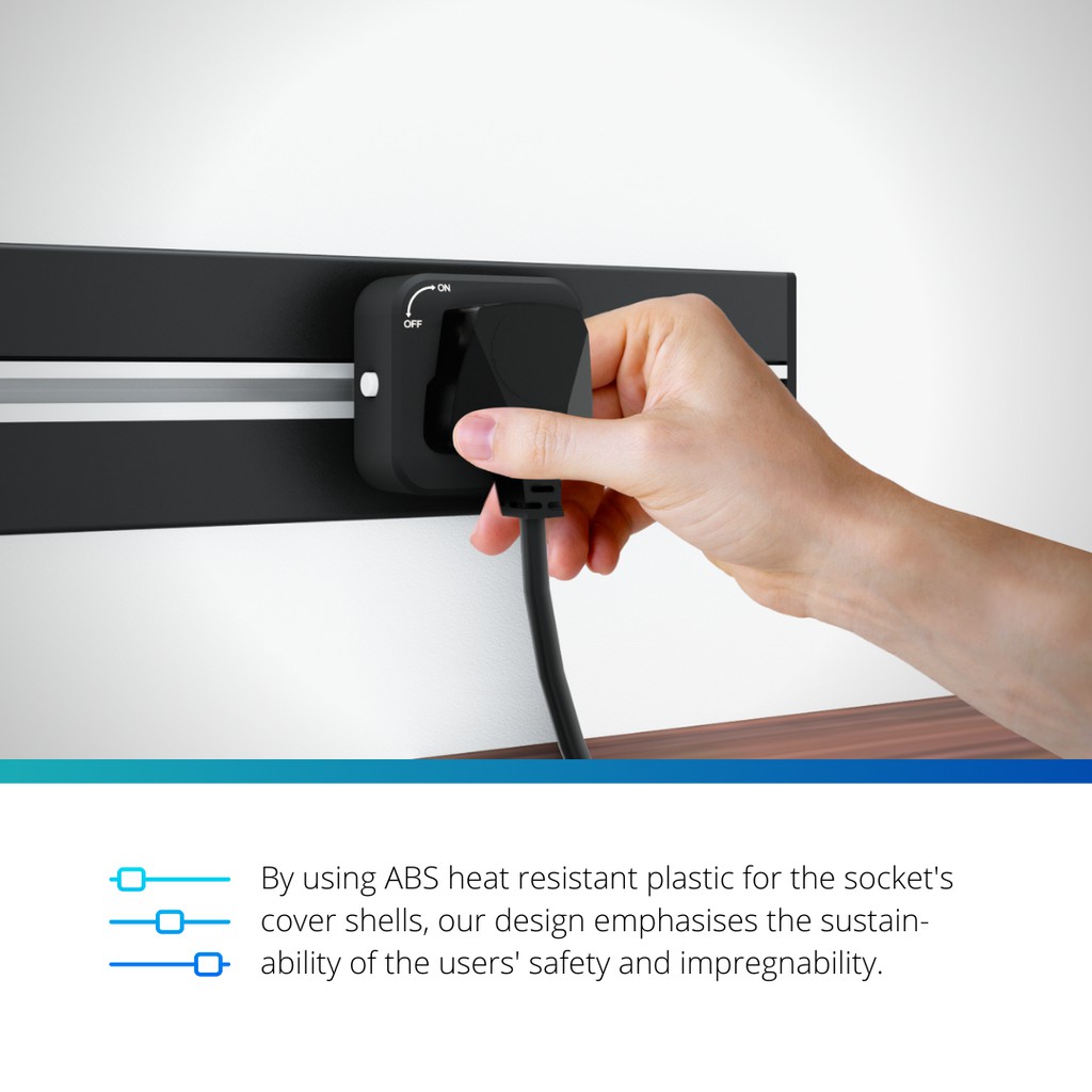 Ổ cắm thanh ray AZURA AUS-TRK0800 - Hàng Chính Hãng