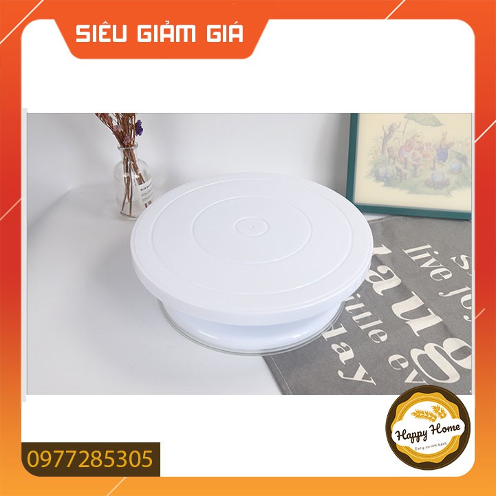 Bàn xoay trang trí bánh kem có tấm mút chống trượt SIÊU TIỆN LỢI