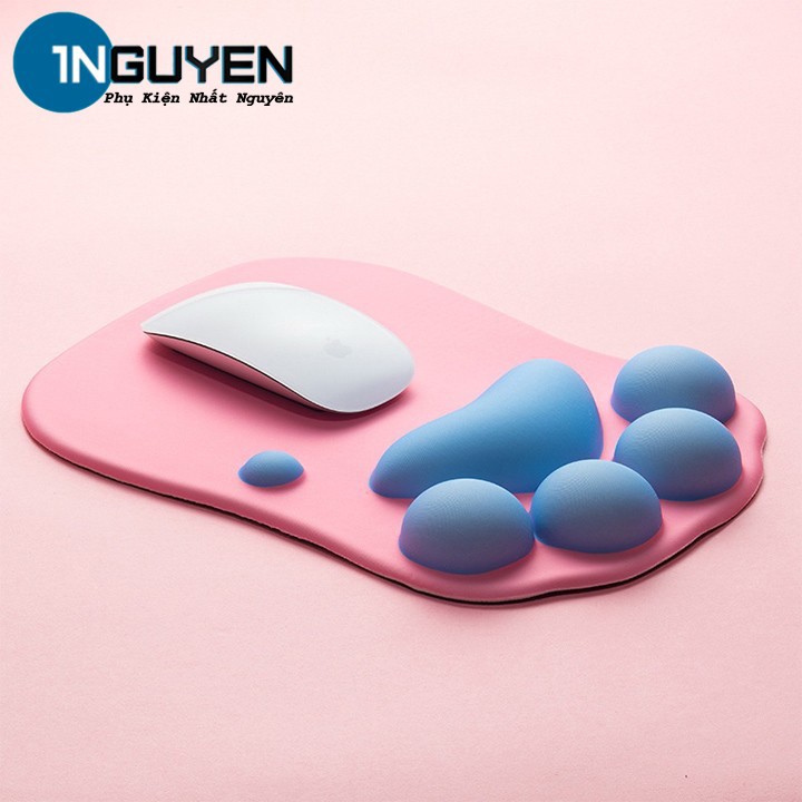 Lót chuột có đệm tay - Bàn Di Chuột Silicon Hình Tay Mèo ngộ nghĩnh chống mỏi, chai tay | Mouse Pad