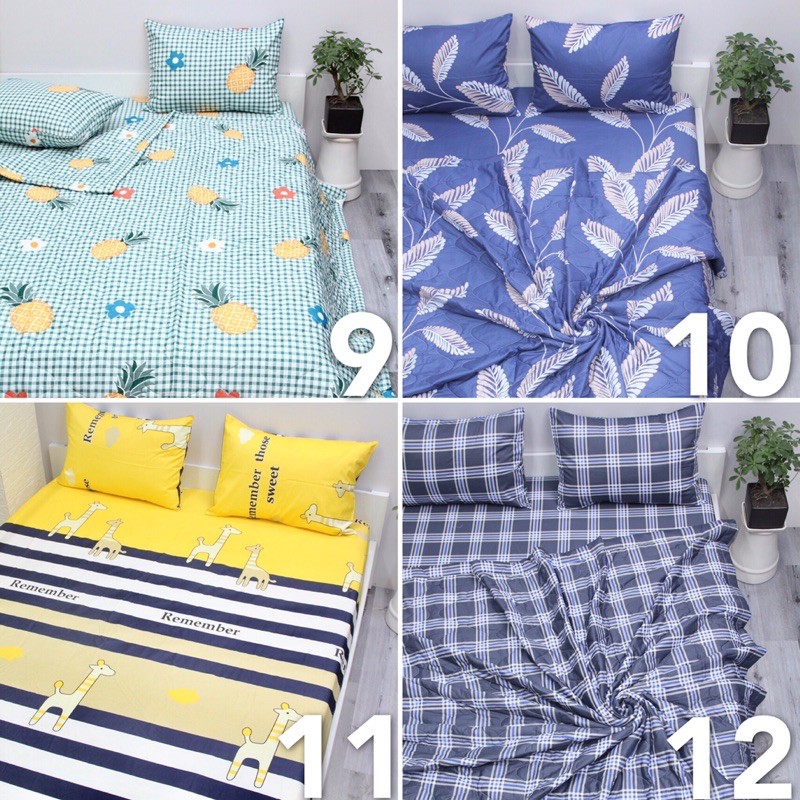 GA GIƯỜNG COTTON 100% — CHĂN CHẦN BÔNG 2x2.3m [ib shop số mẫu]