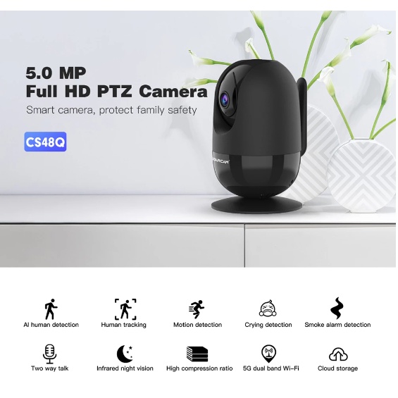 CAMERA WIFI TRONG NHÀ VSTARCAM CS48Q 5MP FULL HD PTZ