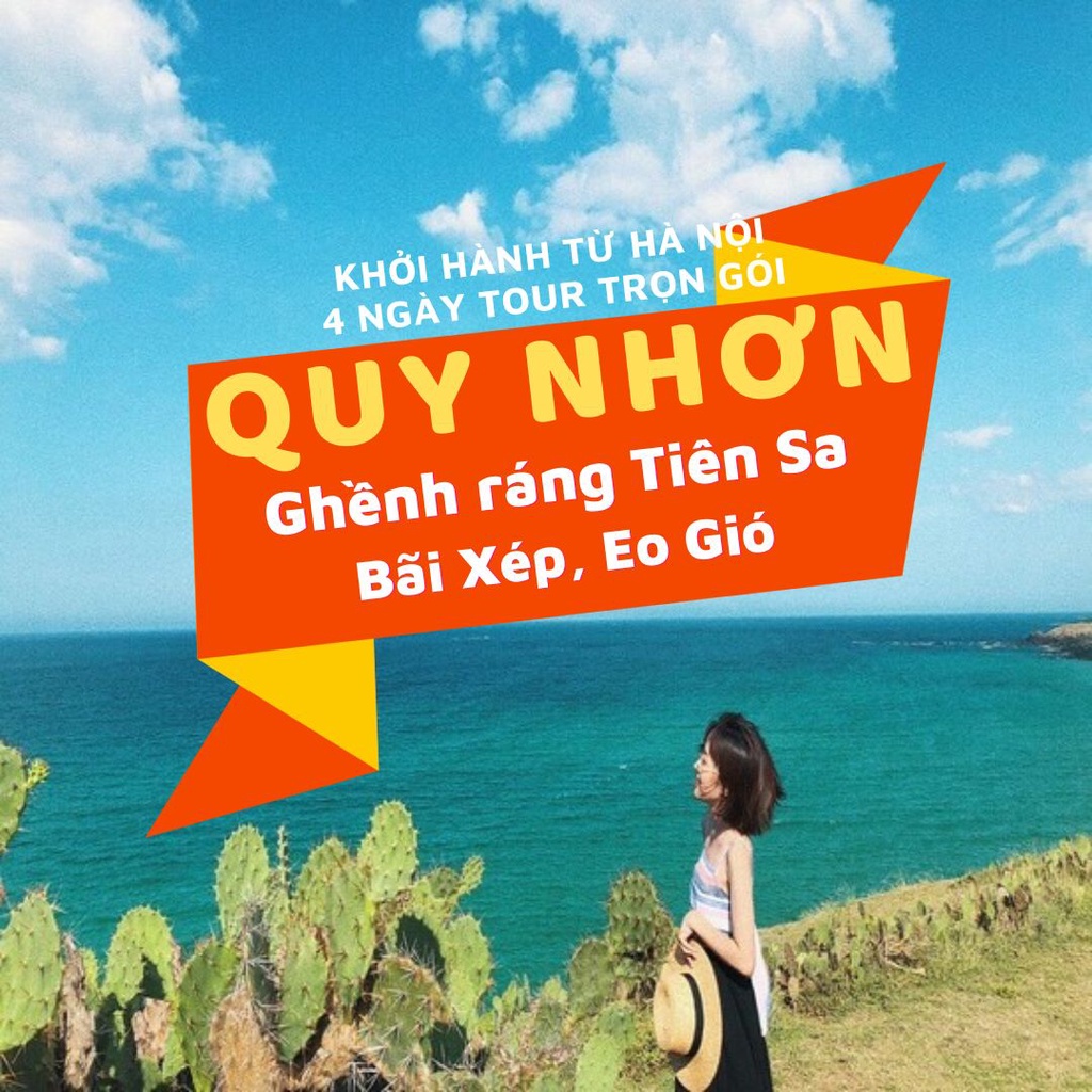 Hà Nội:Quy Nhơn-Tuy Hòa:Bảo Tàng Quang Trung-Gành Đá Đĩa-Eo Gió Kỳ Co (VN Airlines, KS 4sao)