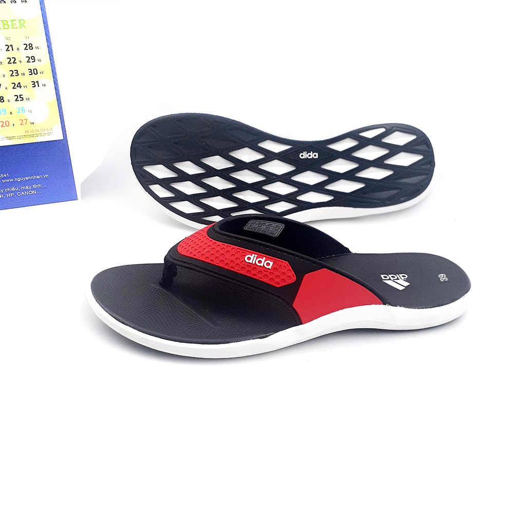 Dép nam xỏ ngón bàm sàn quai cao su dẻo Kiểu dáng thể thao K097 màu Đen trắng