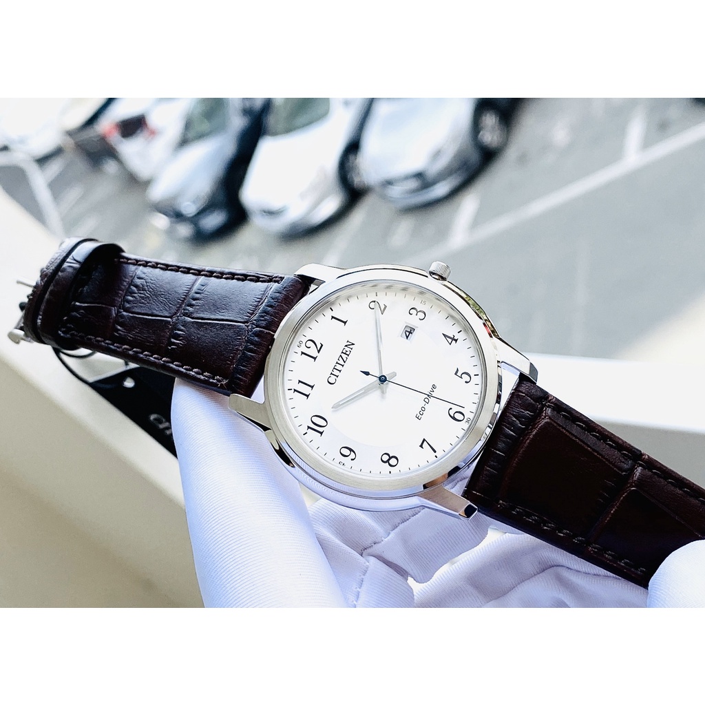Đồng hồ nam dây da Citizen Eco Drive AW1211 12A