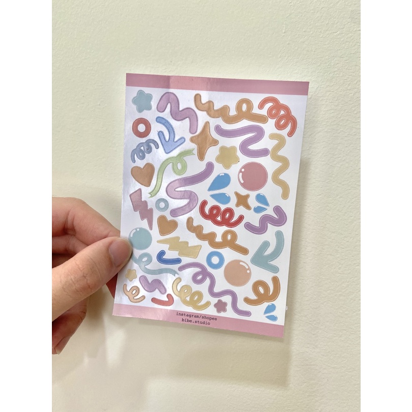 Bibe | Ribbon Sticker Sheet | Hình Dán Trang Trí Sổ Planner, Bullet Journal