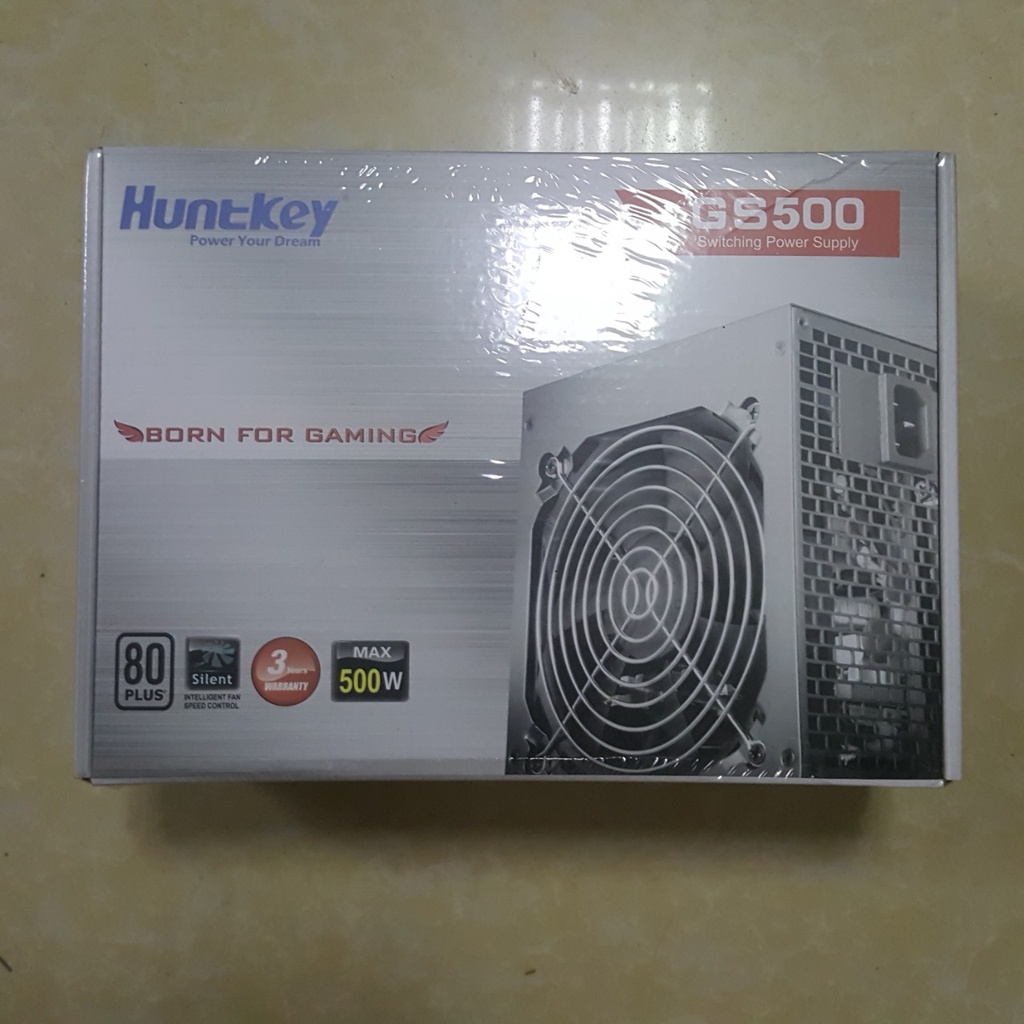 Nguồn máy tính Huntkey GS500 500w 80Plus - Hàng Chính Hãng