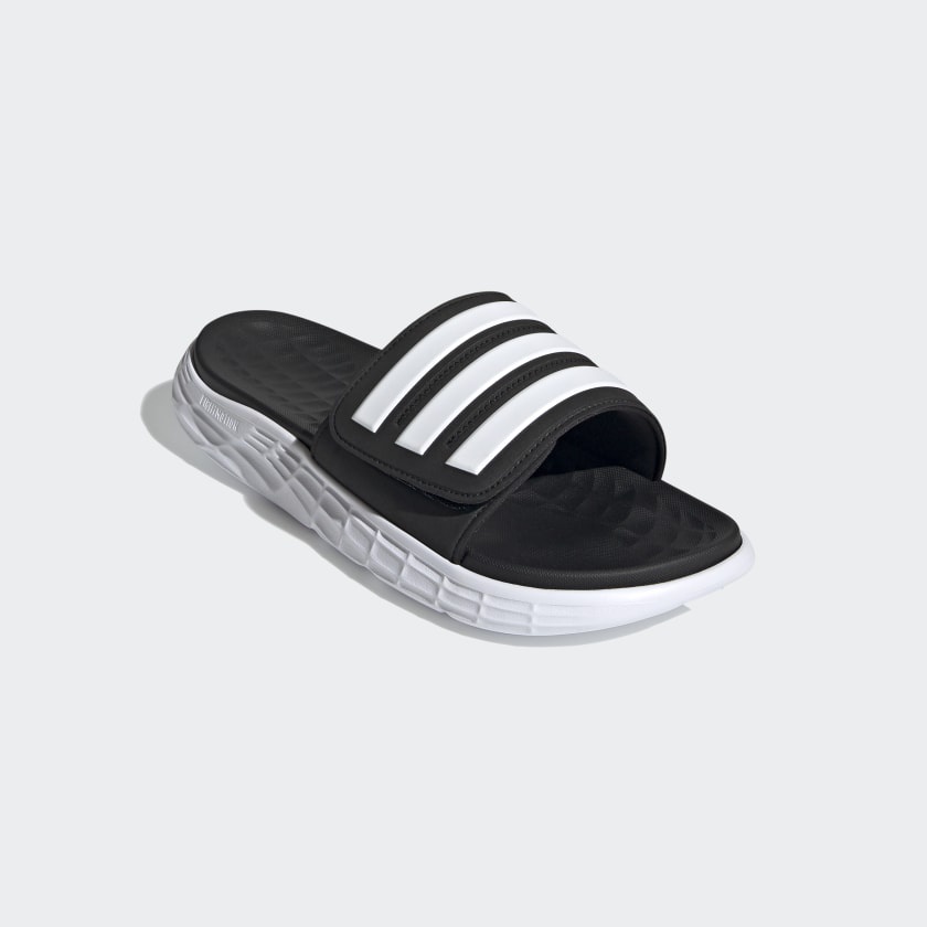 [Authentic 100%] DÉP ADIDAS DURAMO SL SLIDE - ĐEN SỌC TRẮNG - Code: FY8786 - HÀNG CHÍNH HÃNG