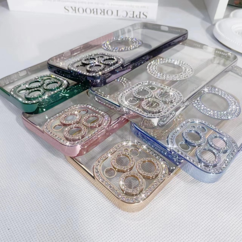 Ốp Điện Thoại Đính Kim Cương Giả Chống Rơi Chống Sốc Cho iPhone 14 13 12 11 Pro Max