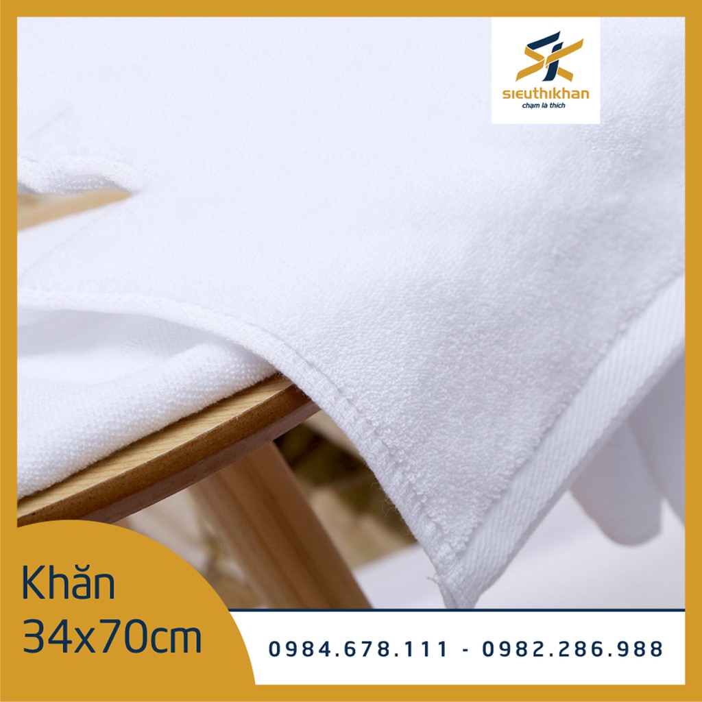 Khăn tay, khăn gội NamyA kích thước 34*70cm, chất liệu 100% cotton dùng cho khách sạn 3-5 sao | SIÊU THỊ KHĂN