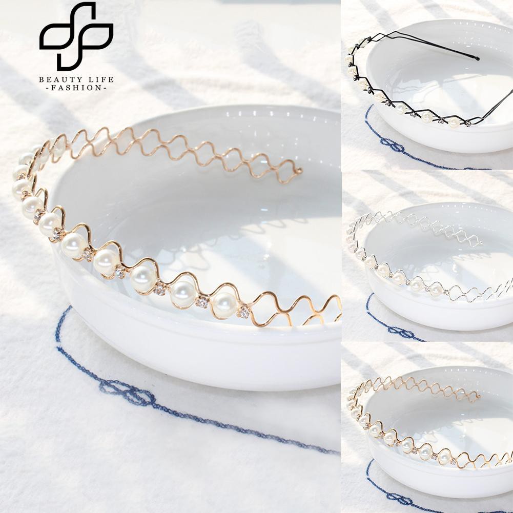 Băng đô cài tóc đính ngọc trai