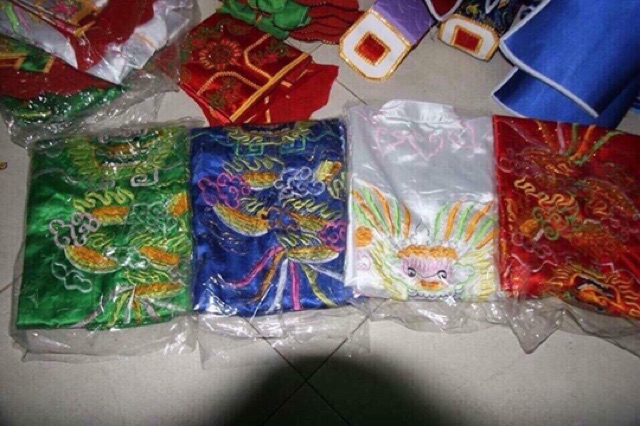 Cách tân nam thêu rồng đủ màu áo dài