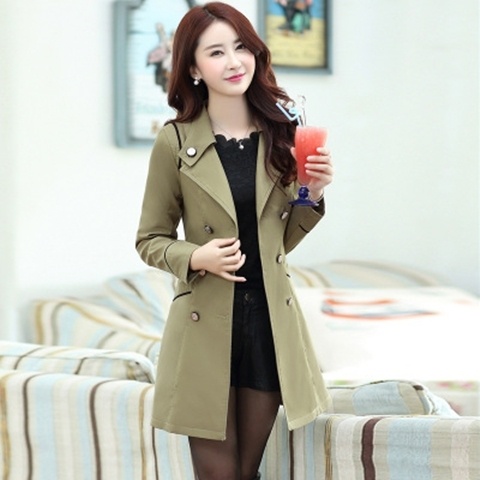 Áo Khoác Dáng Dài Vừa Vặn Đa Năng Phong Cách Hàn Quốc Cho Nữ Cỡ Lớn