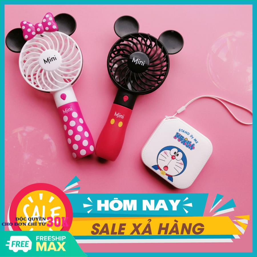 Quạt mini tích điện cầm tay có đế để bàn 2 tốc độ gió N9 - Quạt Mini Để Bàn Sạc Tích Điện Gấp Gọn USB Fan A9
