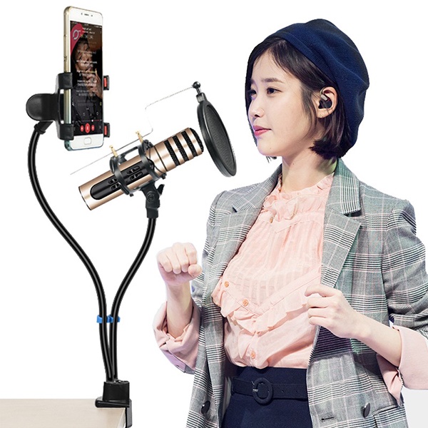 Mic Thu Âm C7 Hàng Loại 1 . Micro Livestream, Karaoke 3in1, Tặng Kèm Tai Nghe, Thiết Kế Nhỏ Gọn. Bảo Hành 6 Tháng