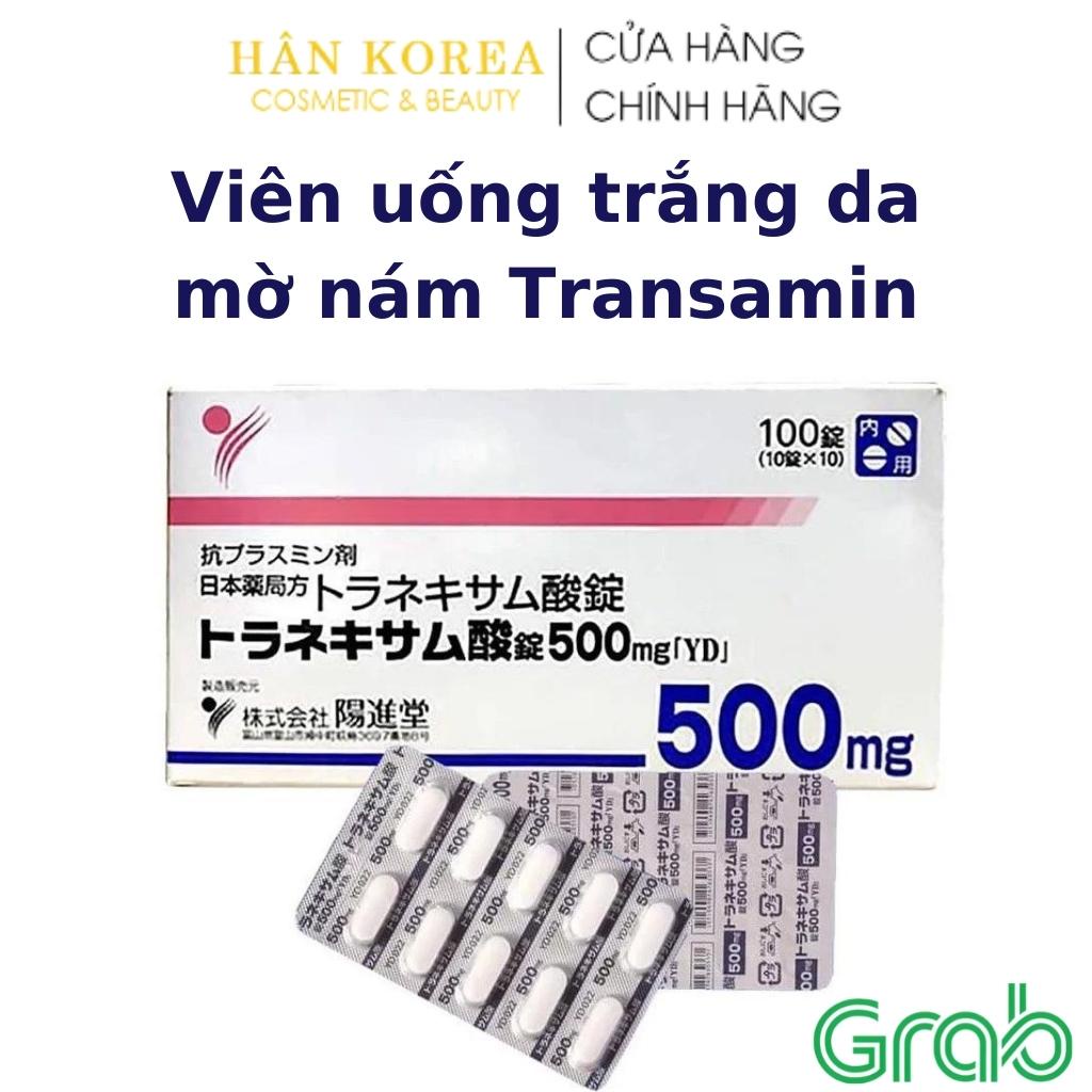 Viên uống TRANSAMIN Nhật Bản 500mg, trắng da, mờ thâm nám 100 viên HÂN KOREA