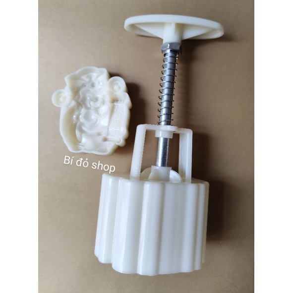 Bộ khuôn trung thu lò xo THẦN TÀI 75g 1 mặt 1 nhấn