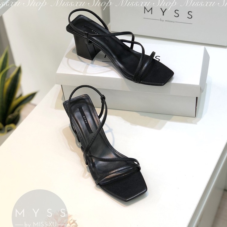 Giày sandal nữ quai ngang phối chéo 5cm thời trang MYSS - SD92