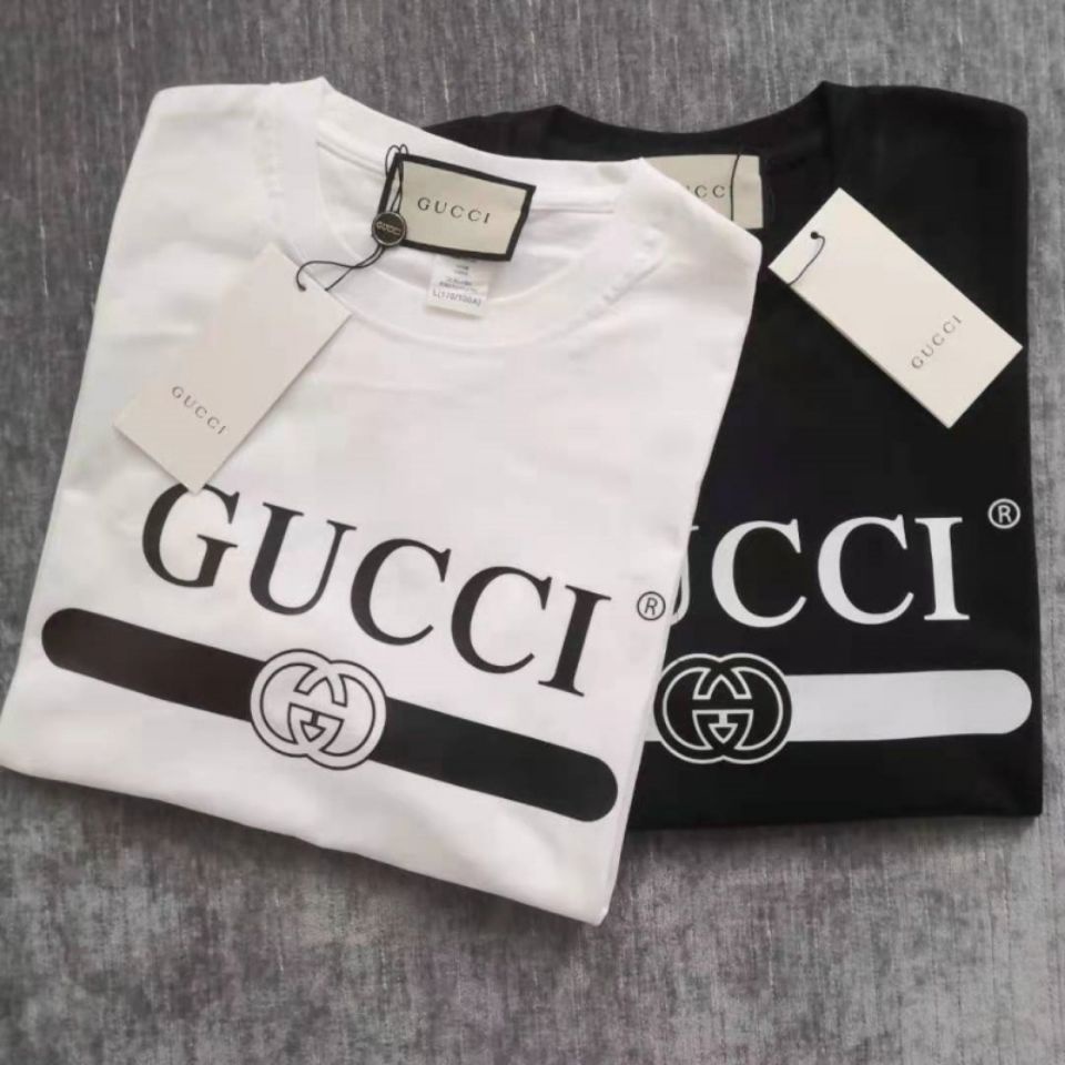 Áo Thun Gucci Ngắn Tay Dáng Rộng Phong Cách Hàn Quốc Cho Cặp Đôi