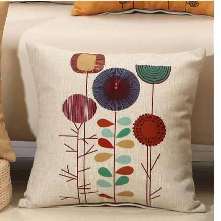 Vỏ gối vuông sofa DANDELION trang nhã, size 45x45 cm, làm bằng vải LINEN cao cấp