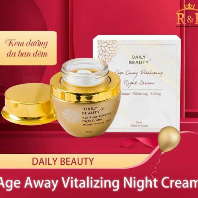 Kem đêm Daily Beauty Age Away Vitalizing Night Cream