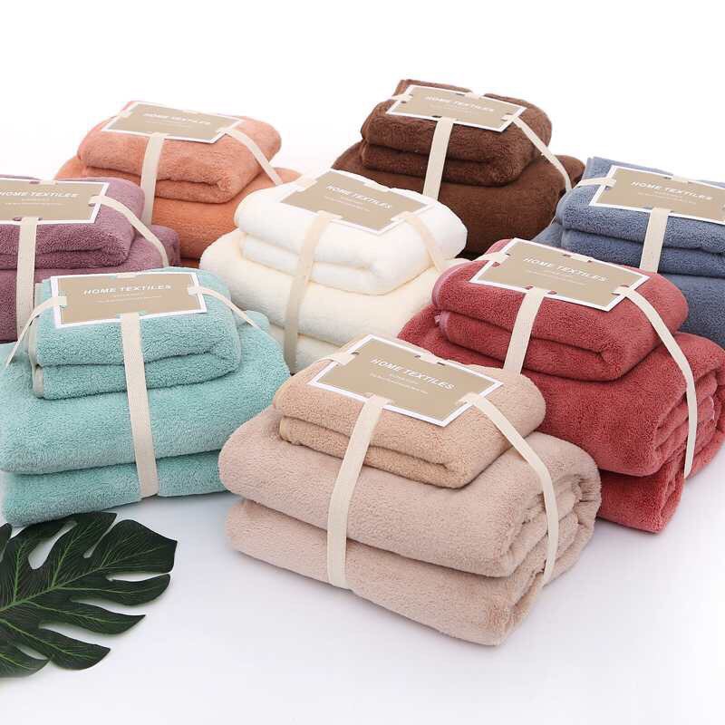 Set 2 Khăn Tắm và Khăn Mặt Sợi Tre Hàng Xuất Nhật Home textiles