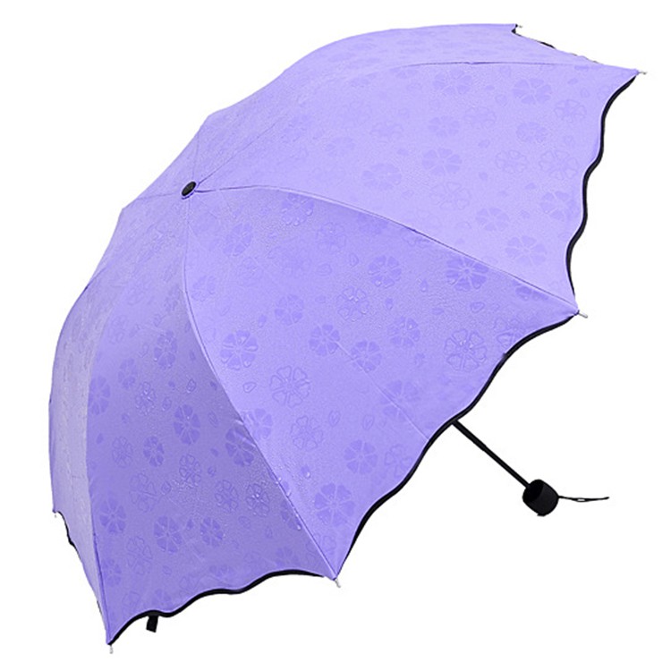 Ô dù che mưa,che nắng chống tia UV, phong cách Hàn Quốc - Ô hiện hoa văn khi có mưa