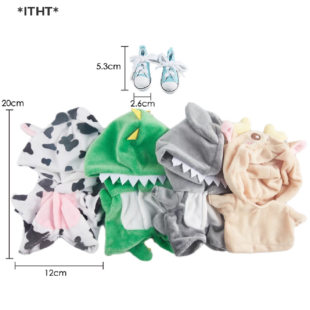 Bộ Đồ Ngủ Liền Thân Hình Khủng Long Kích Thước 20cm Dành Cho Búp Bê