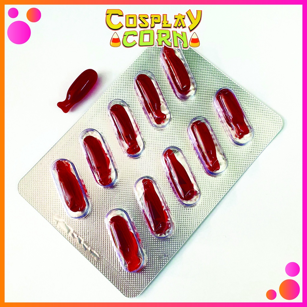 Phẩm màu đỏ hóa trang dạng viên nhộng - viên cắn fake blood hóa trang, cosplay | BigBuy360 - bigbuy360.vn