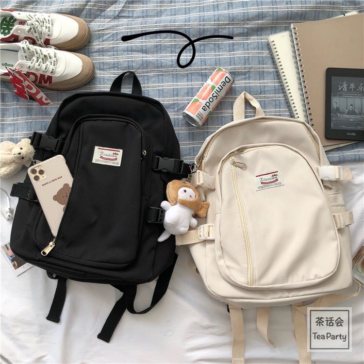 Balo Nữ Đi Học Chống Thấm Nước Giá Rẻ, Ba Lô Kèm Móc Khoá Cute