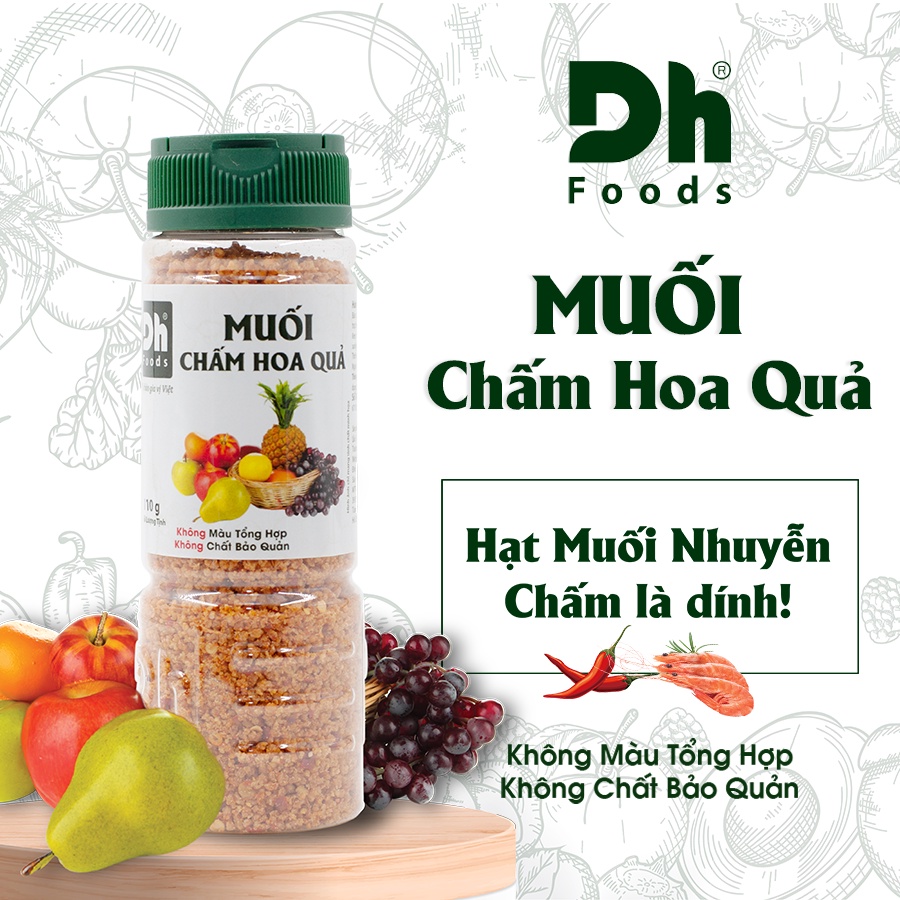 Muối Chấm Hoa Quả - Muối chấm Tây Ninh Natural Dh Food Hũ 110G