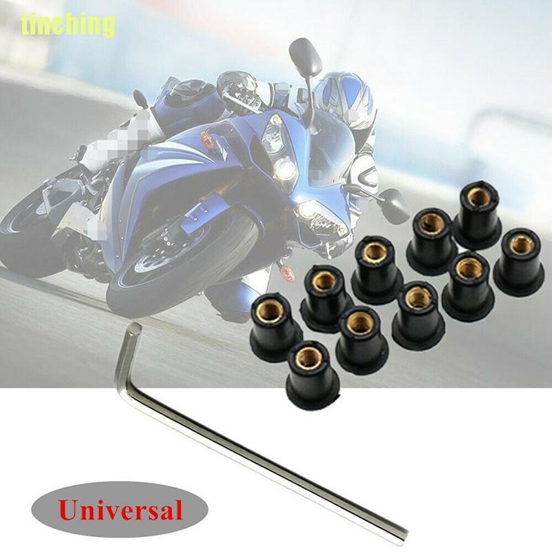 Bộ Ốc Vít 10 15mm M5 Gắn Kính Chắn Gió Xe Mô Tô Tinching11 Chuyên Dụng