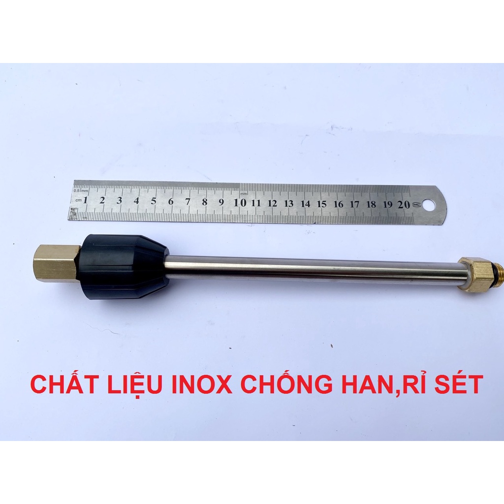 Cần Dài Chất Liệu INOX Dùng Để Nối Dài Đầu Súng,Vòi Sịt Máy Rửa Xe Mini