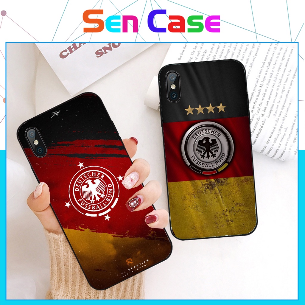 Ốp Lưng Iphone Chất Liệu Kính Logo Đội Tuyển Đức Germany, IP6/6s/7/8/plus/x/xs/xsmax/11/11pro/11promax/12/12pro/12promax