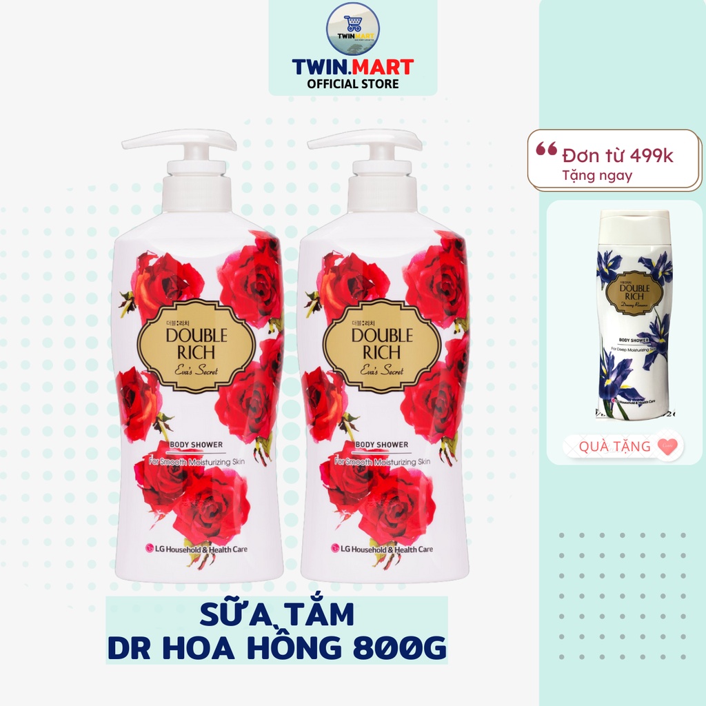 800ml Sữa Tắm Hương Hoa Double Rich Body Shower - Hàn Quốc - Hoa Hồng