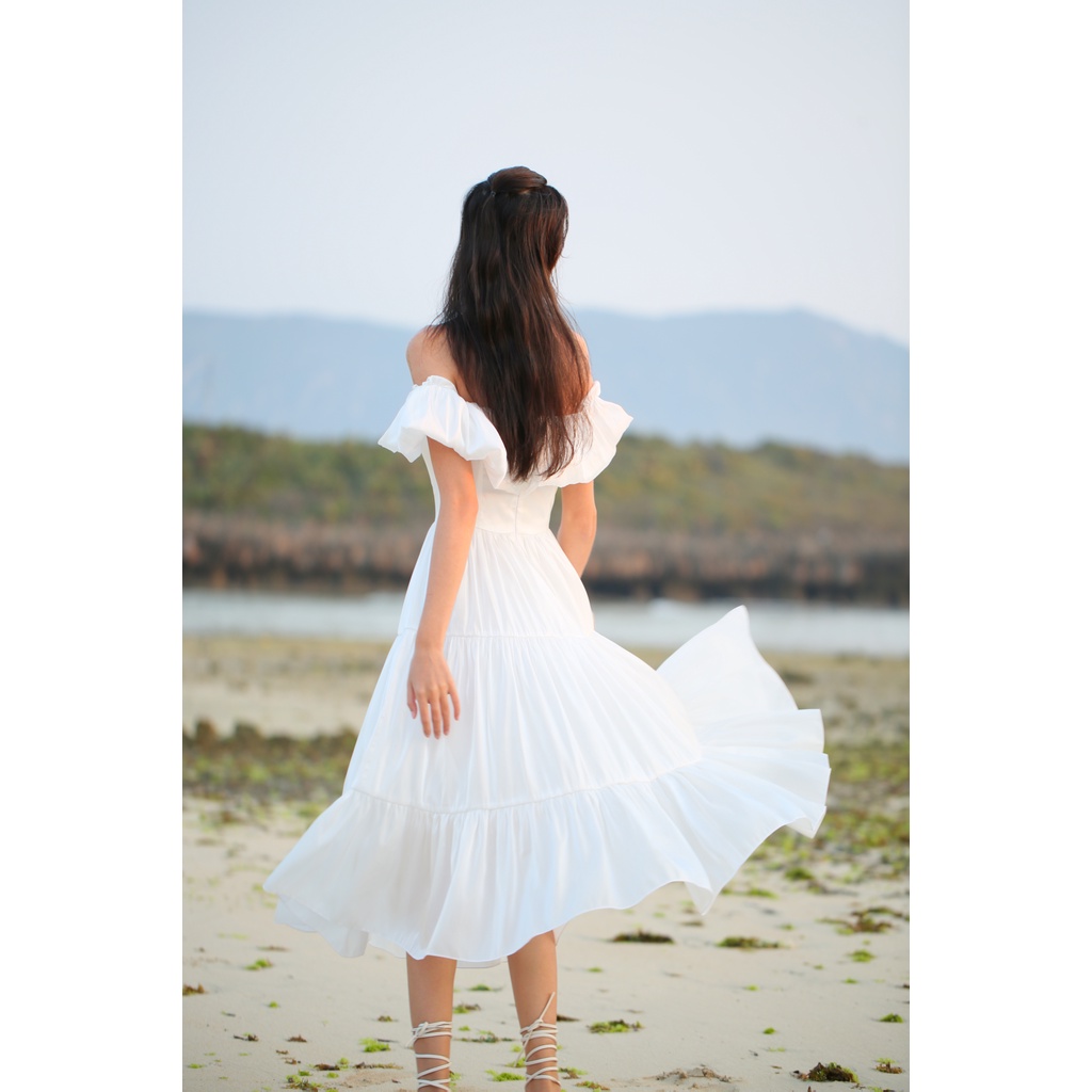SÒ VINTAGE - INMA đầm bẹt vai phồng