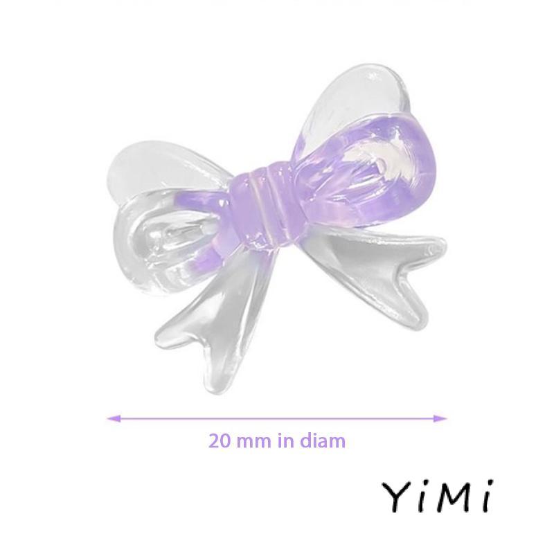 Kẹp Tóc Nơ Trong Suốt Nhiều Màu Thời Trang Hàn Quốc