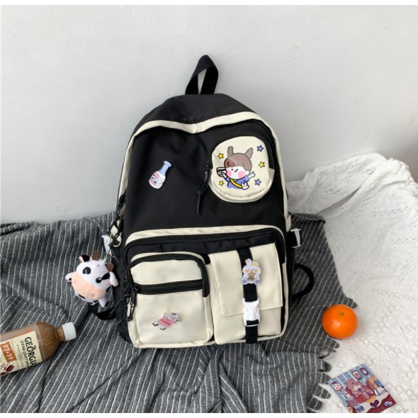 Balo ulzzang nam nữ đi học chống thấm túi nhỏ giá rẻ (không kèm móc bò) BAG U GOC295