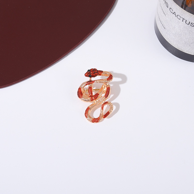 Cài áo hình rắn đính đá thời trang nữ